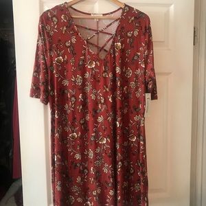 🍁🍂🌾Beautiful Burnt Orange Floral Dress